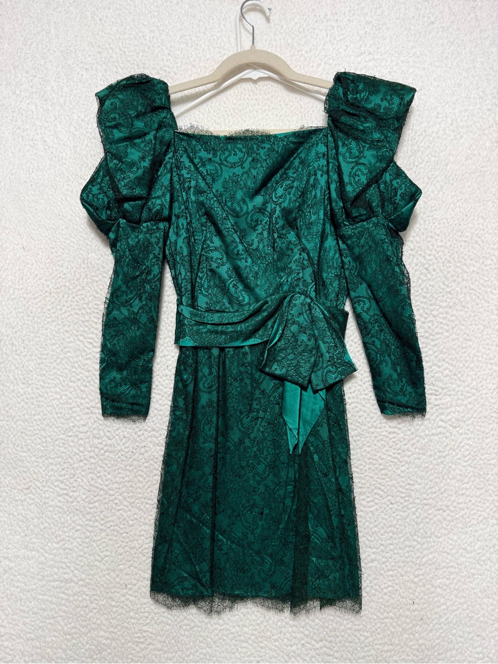 VTG Rare Hélène Hayes Paris Lace Cocktail 2 Rue de Tournon France Éclair Zip